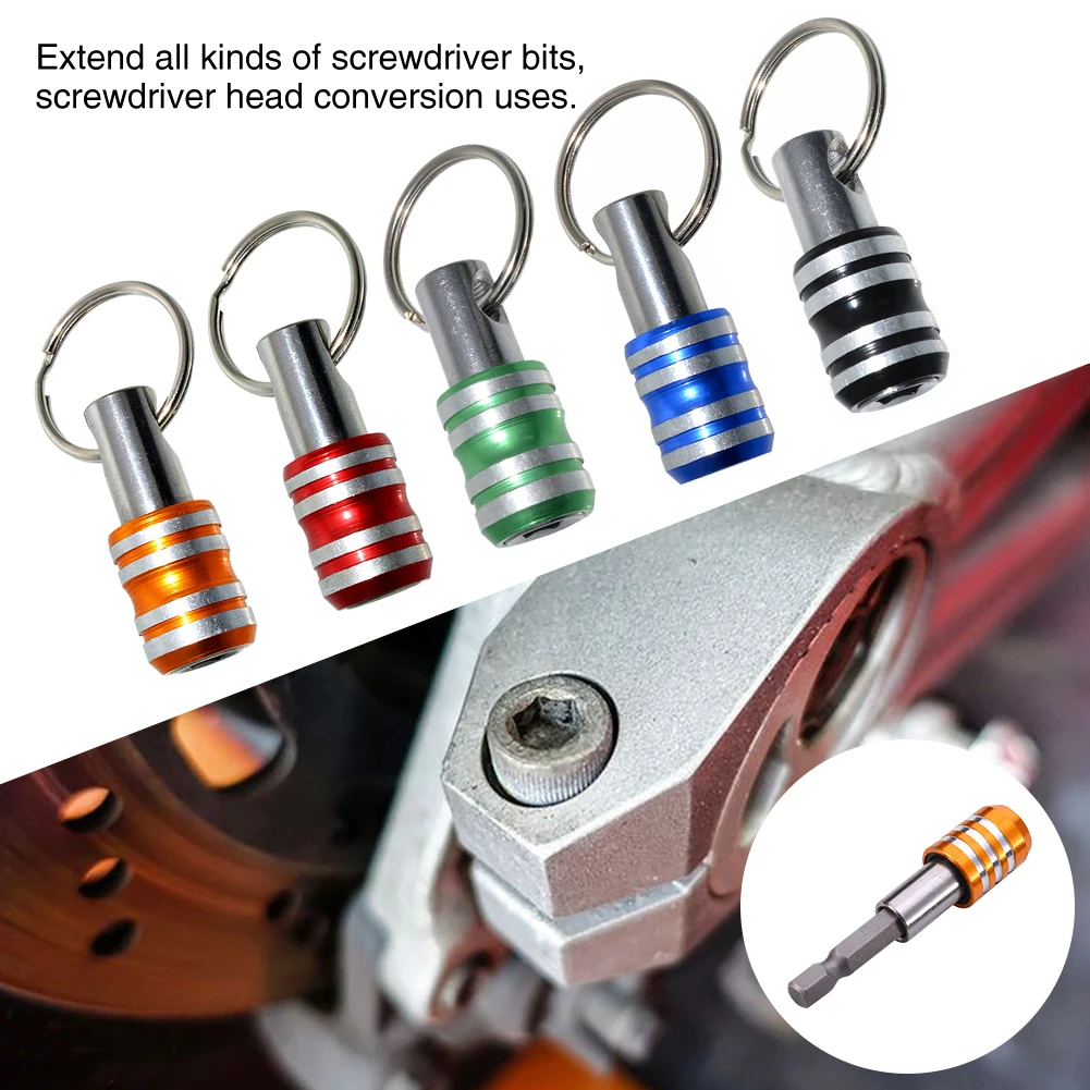 

Screwdriver Bits Holder Set Quick Release Extension Bar Easy Change Smooth 1/4inch Hex Shank Home Portable With Keychain