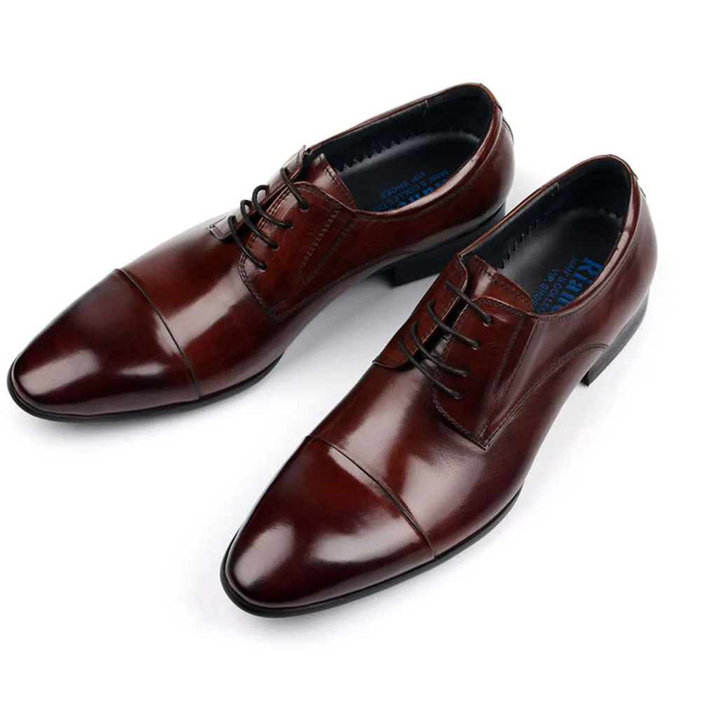 

Handmade Mens Wingtip Oxfords Shoes Genuine Leather Classic Wedding Men Dress Shoes Business Formal Office Shoes For Men G66