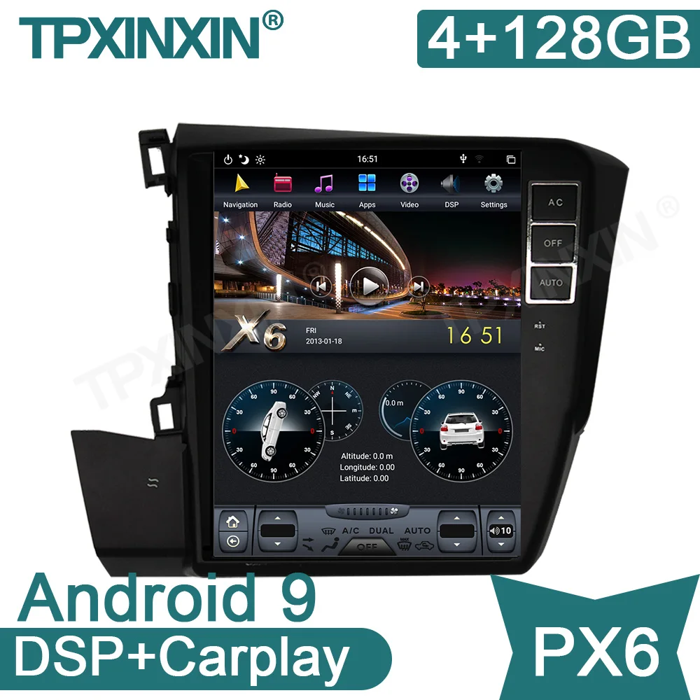 

Android 9 For Honda Civic 2012 2013 2014 2015 Car Radio Player GPS Navigation Auto Stereo Multimedia Headunit