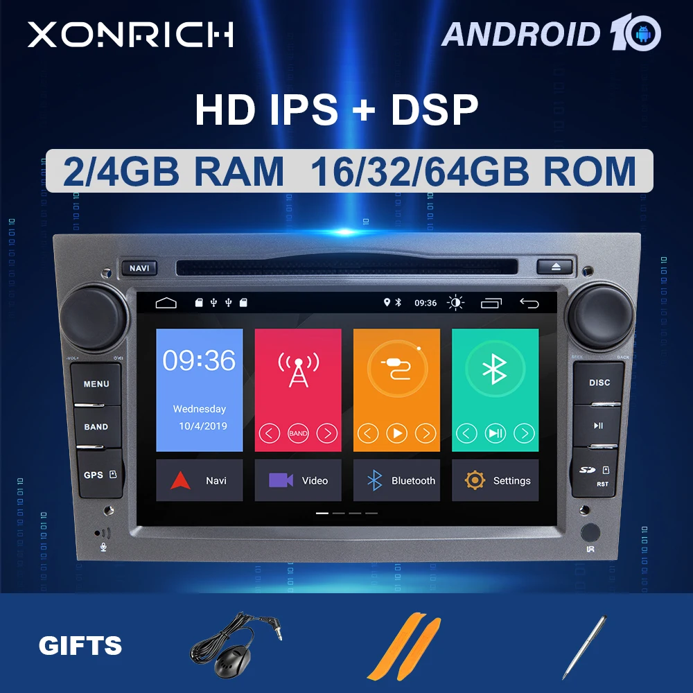 Автомагнитола 2 Din Android 10 мультимедиа для Opel Vectra C Vauxhall Astra HG J Antara azafira B Corsa D vivaro Meriva