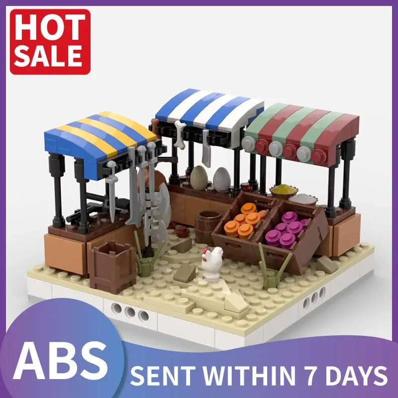 

Moc Desert Street market for a Modular Desert village street view bazaar Building blocks creative constructor children's toys