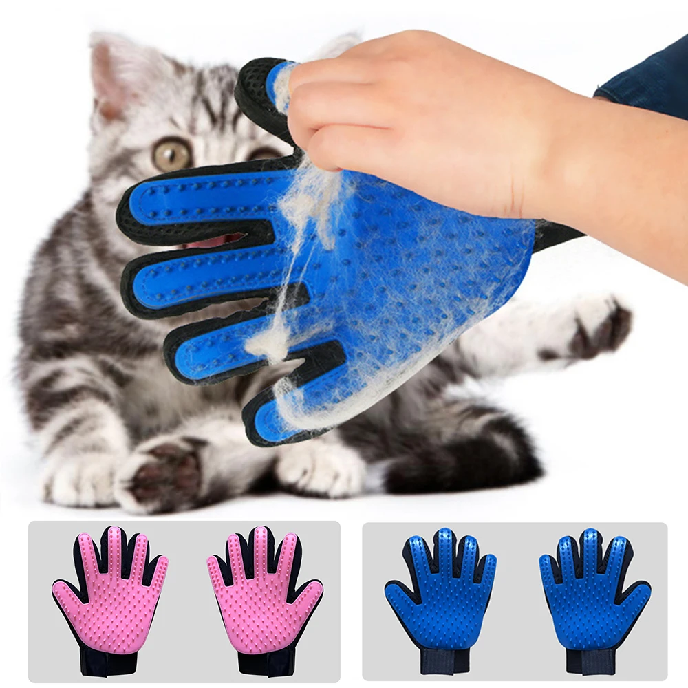 

1 Pcs Cat Pet Grooming Deshedding Brush Gloves Effective Cleaning Back Massage Animal Bathing Fur Hair Removal Dog Combs