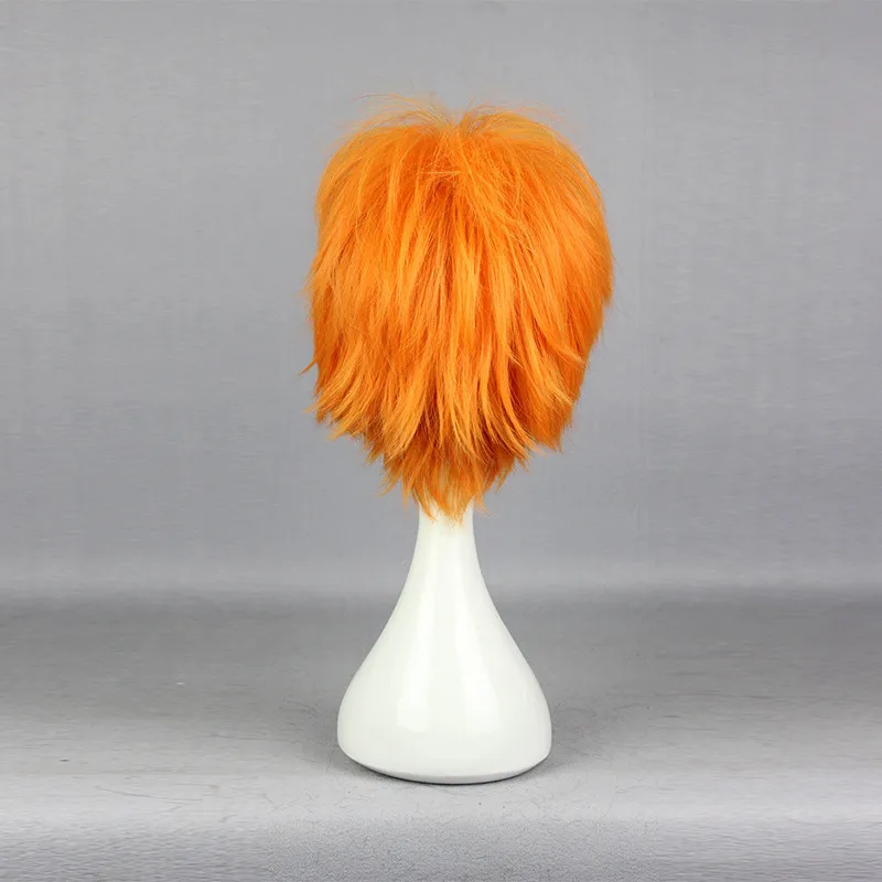 Аниме Haikyuu! Парики Shoyo Hinata для косплея короткие искусственные волосы и Кепка