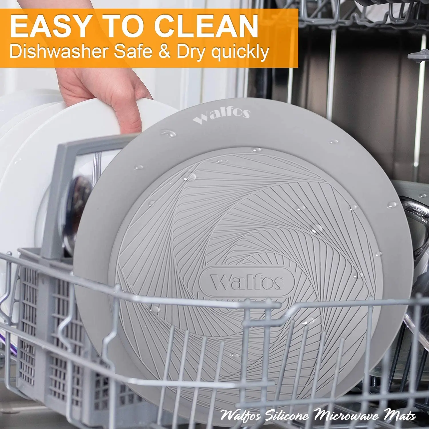 

Walfos Household Kitchen Silicone Microwave Oven Pot Heat Insulation Pad Safety Non-Slip Mat