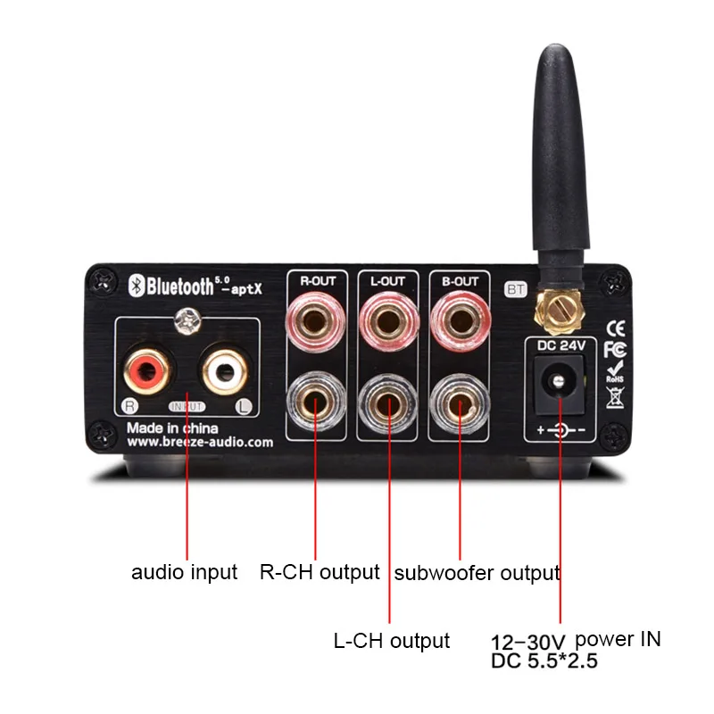Lusya TPA5613 2 1 HIFI цифровой аудио усилитель QCC3008 Bluetooth 5 0 75 Вт * + 150 мощности для
