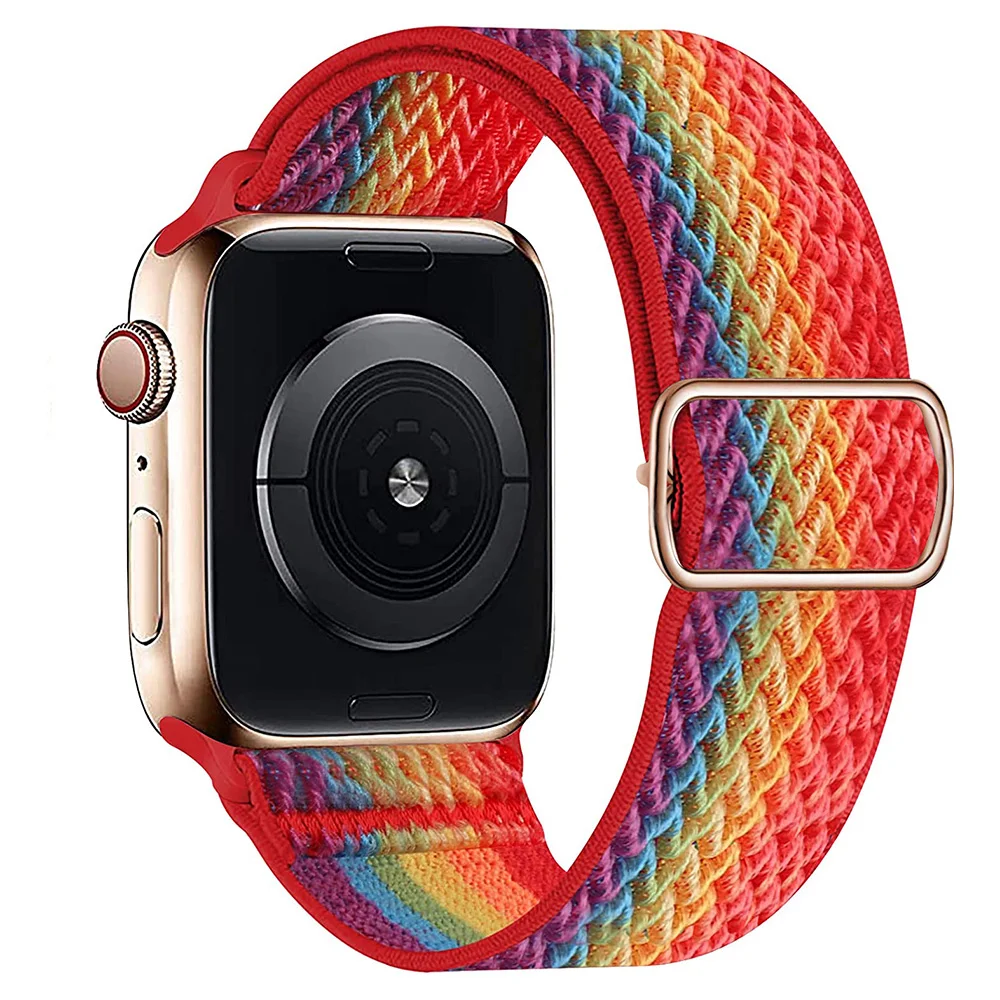 

Nylon Loop Strap for Apple Watch Band 44mm 40mm 38mm 42mm Braided Bracelet for iWatch Series SE 6 5 4 3 2 7 41/45mm Correa