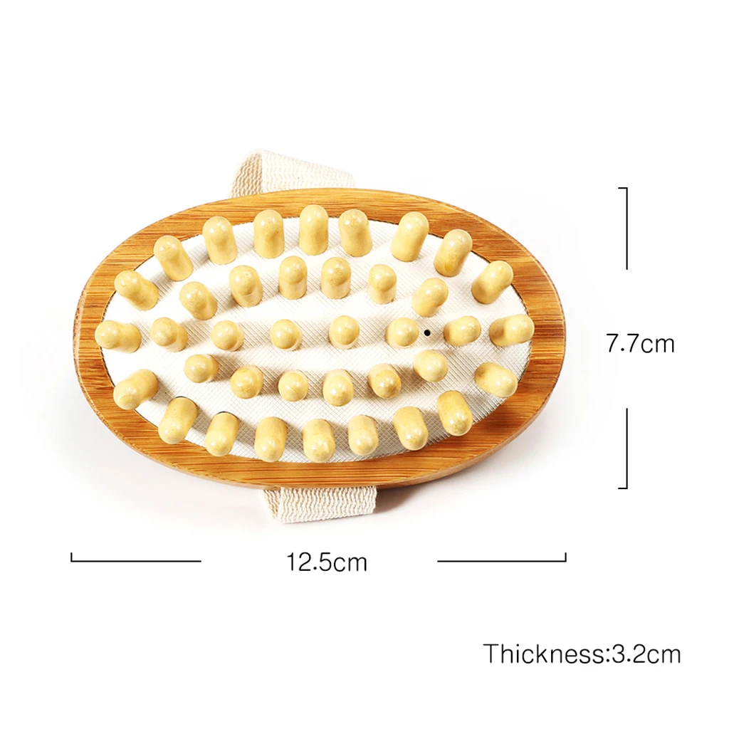 Антицеллюлитная деревянная Массажная щетка массажер для удаления жира с