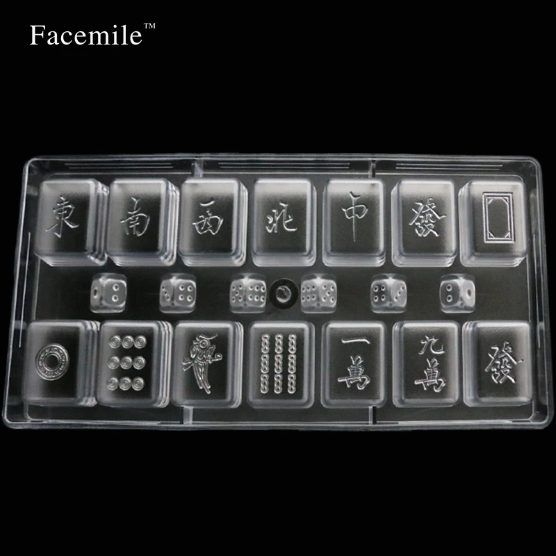 Пластиковая форма для украшения торта Прозрачная Маджонга мастики шоколада