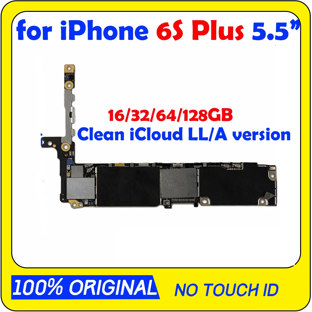 For iPhone 6s Plus Motherboard With/Without Touch id 100% Unlocked Logic boards LL/A version 16/32/64/128gb with chips | Мобильные