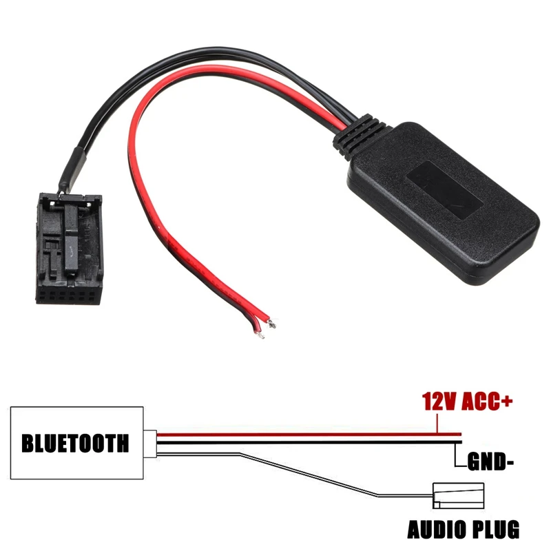 12 контактная автомобиля Беспроводной модуль Bluetooth Музыка адаптер стерео Aux