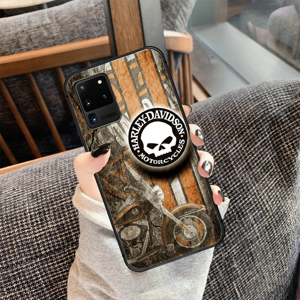 

Harley-Davidson Phone Case Cover Hull For Samsung Galaxy S 7 8 9 10 e 20 FE edge uitra plus Note 9 10 20 black Waterproof Luxury