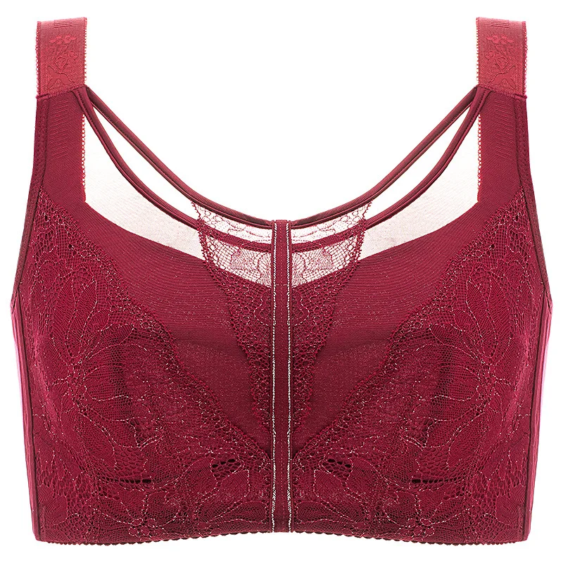 Women's Plus Size Minimizer Bra Full Coverage Non-Padded Wire Free Underwear Colors Lingerie For Female B C D E F G H I J Cup bh