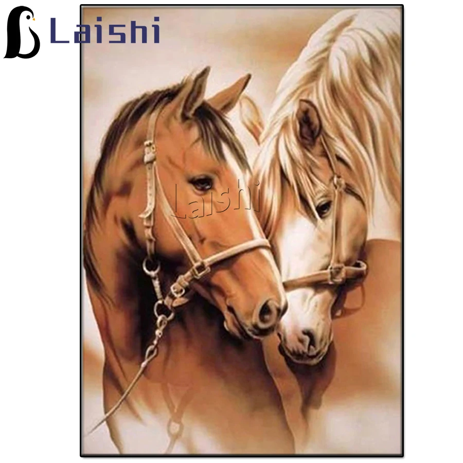 

Алмазов картина благоприятный лошадь компаньон Сделай Сам Алмазная комплект для животных подарок ручной работы Рукоделие Стразы мозаична...