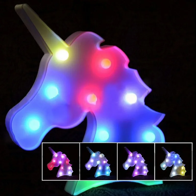 Ночник в виде единорога светодиодная лампа ночник домашний декор для спальни