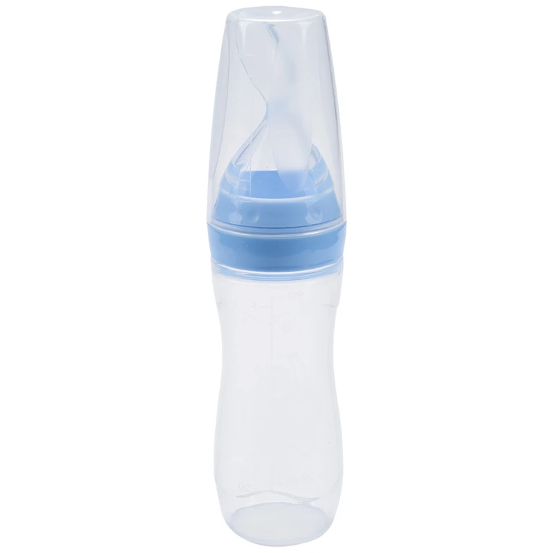 

2 PCS Silicone Baby Food Dispensing Spoon (120Ml, Ideal for 4 Months Babies) - Squeeze Feeder with Spoon - Spoon Bottle for Baby