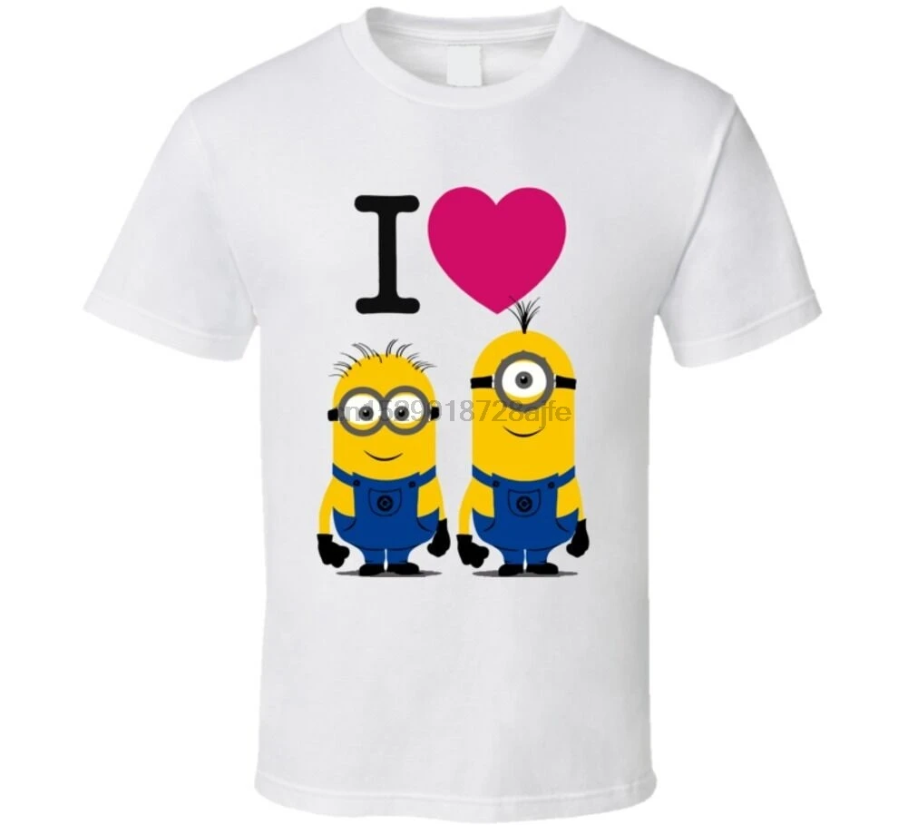 Гадкий я 2 люблю миньонов Фанни стандарт для взрослых белая футболка S до 5XL |