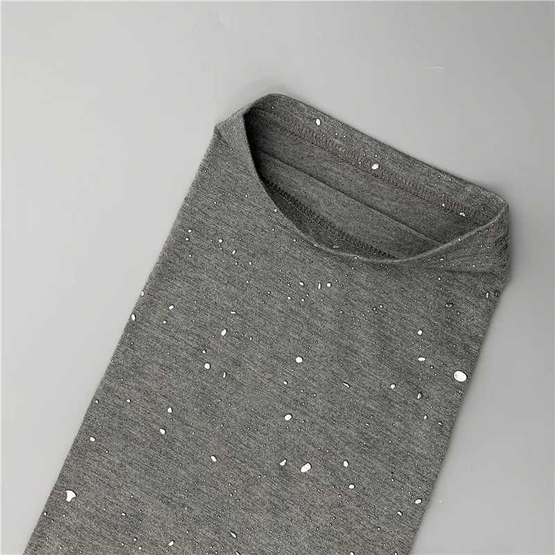 S 2XL летние повседневные футболки серого и черного цвета свободные топы с