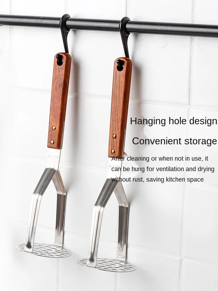 

Mashed Potatoes Stainless Steel Masher Meatball Spoon Mashed Household Kitchen Tools Kitchen Set Tableware