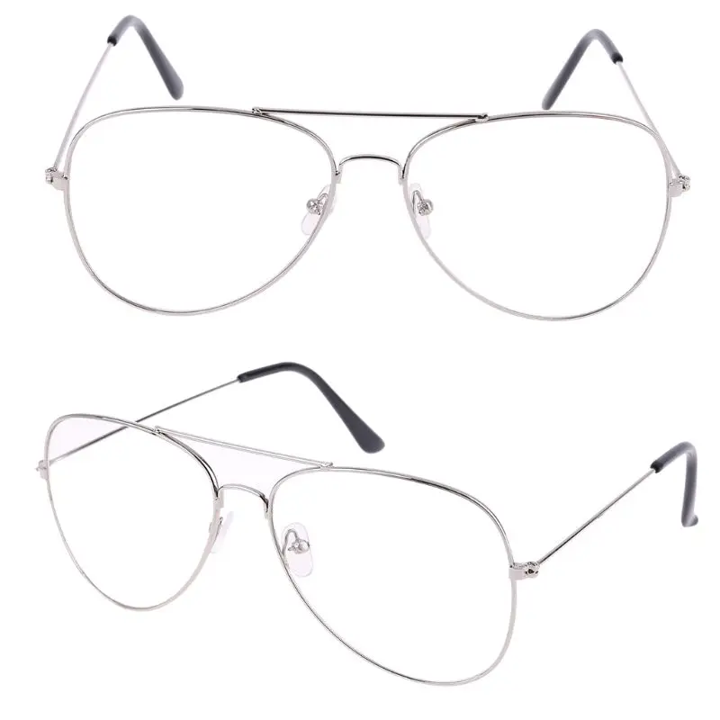 

Large Fashion Retro Metal Clear Lens Glasses Designer Tear Drop Frame Eyeglasses