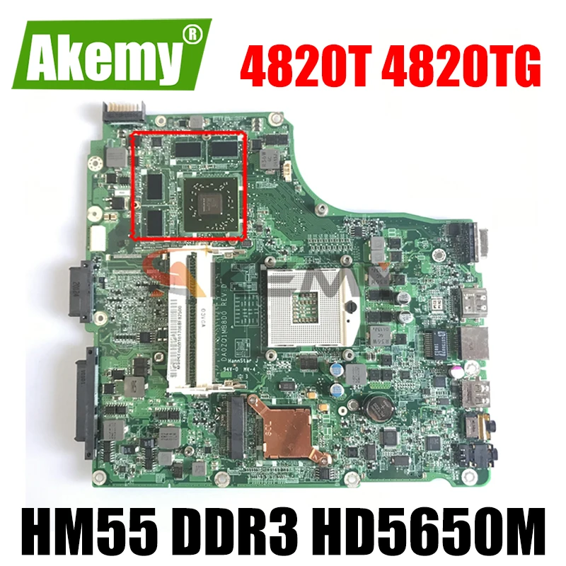 AKEMY DA0ZO1MB8D0 REV D MBPVL06001 MB.PVL06.001  acer aspire 4820T 4820TG   HM55 DDR3 ATI HD5650M