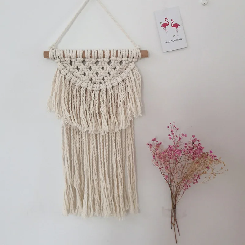 Самодельный хлопковый маленький гобелен ручной работы в скандинавском стиле