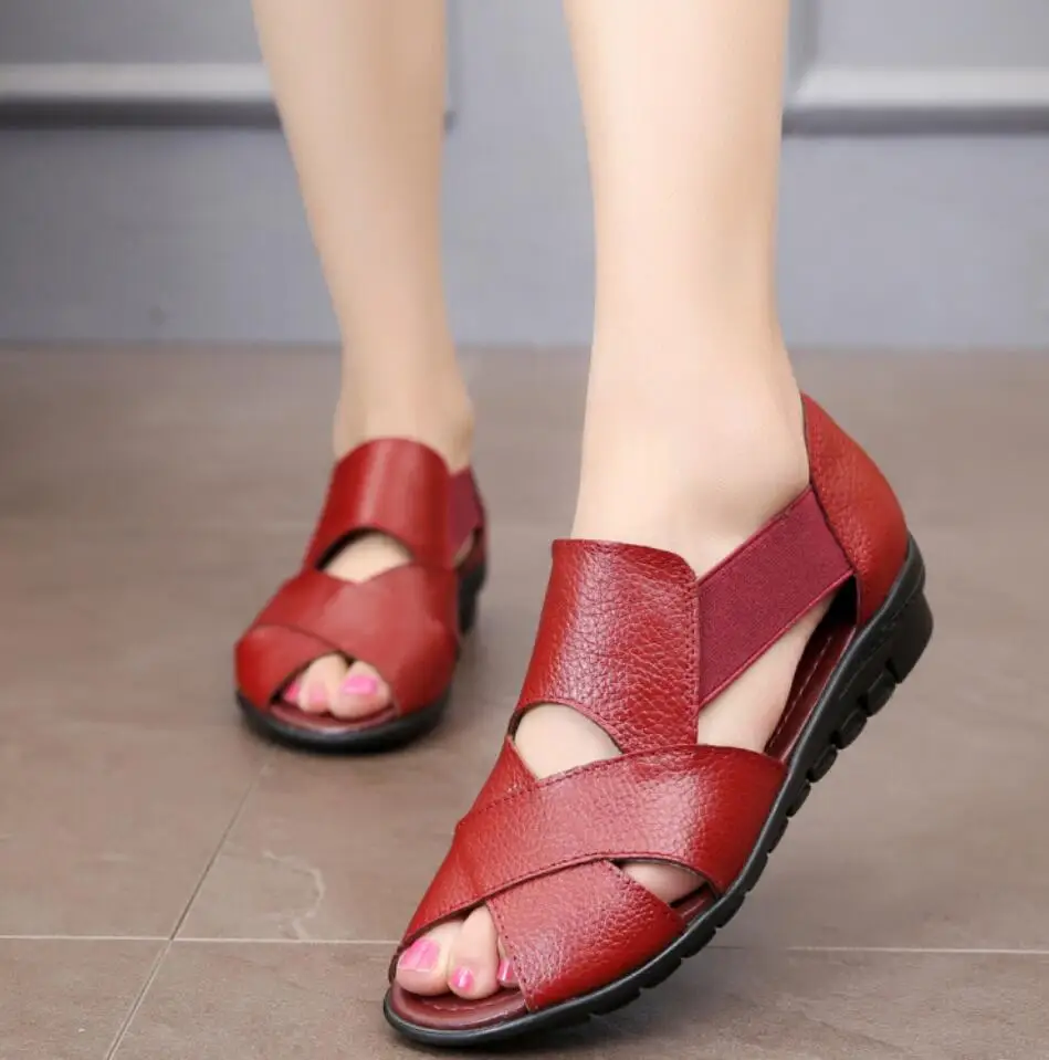 Сандалии гладиаторы женские из натуральной кожи на танкетке|Боссоножки и