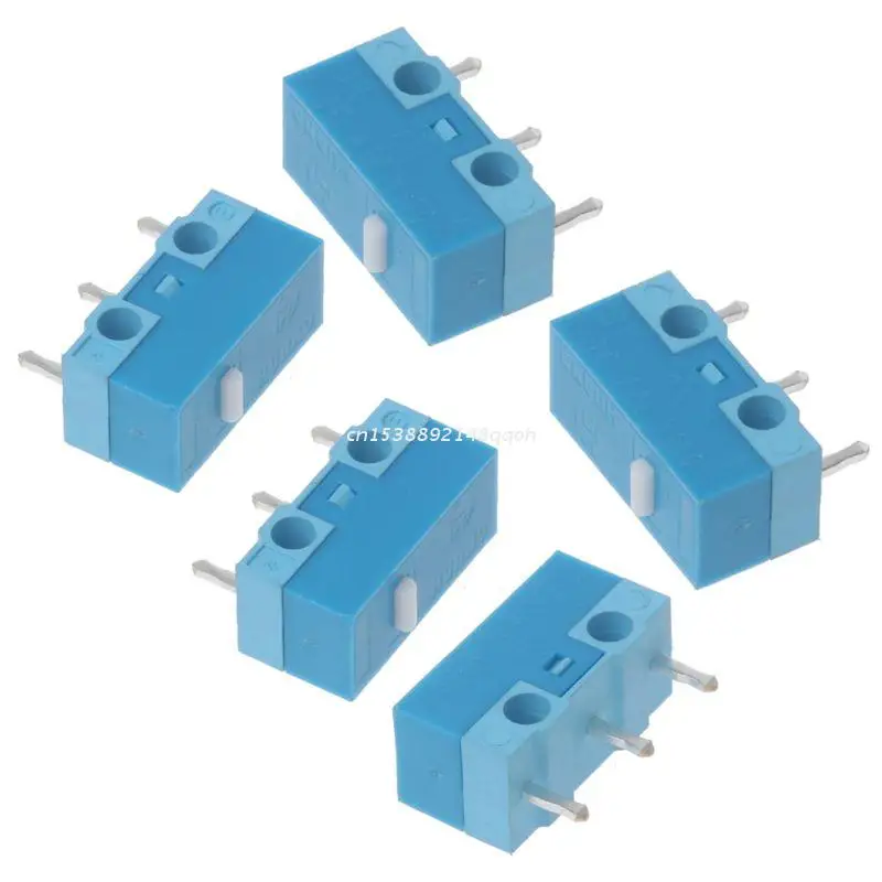 

5Pcs Original HUANO White Dot Blue Shell 0.74N Mouse Micro Switch Silver Alloy Contacts 20 Millions Lifetime Dropship