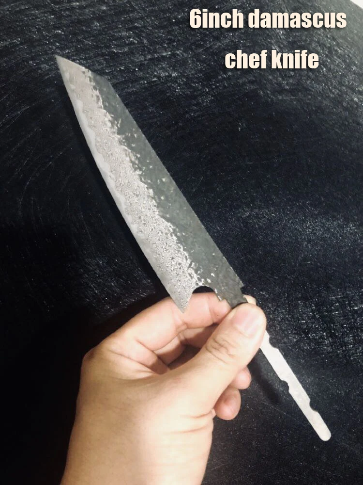 Ручная Кузница дамасский шеф-нож чистые лезвия набор инструментов сделай сам из