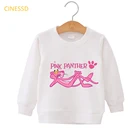 Детская толстовка с изображением розовой Пантеры, забавные детские толстовки с графическим рисунком, симпатичная плотная одежда для маленьких мальчиков в стиле Харадзюку, зимний джемпер для девочек, пуловер