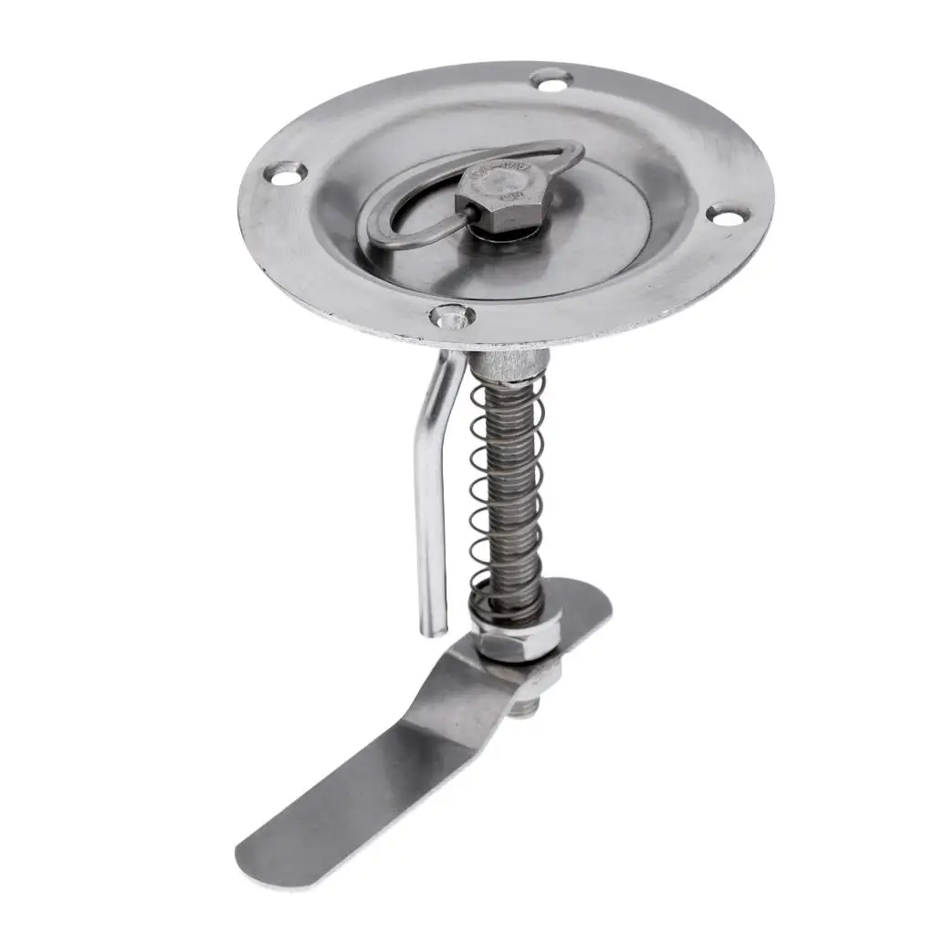 

316 Stainless Steel Boat Flush Pull Hatch Latch with Lift Ring Handle - Silver