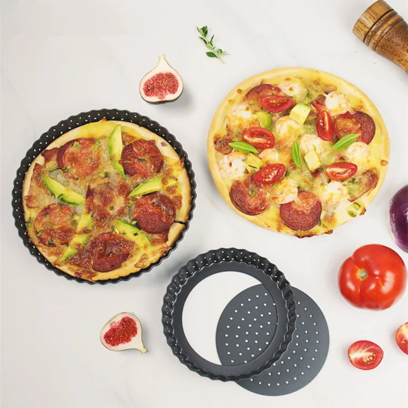 Форма для пиццы Live Bottom с отверстием антипригарная 9 дюймов поднос из углеродистой