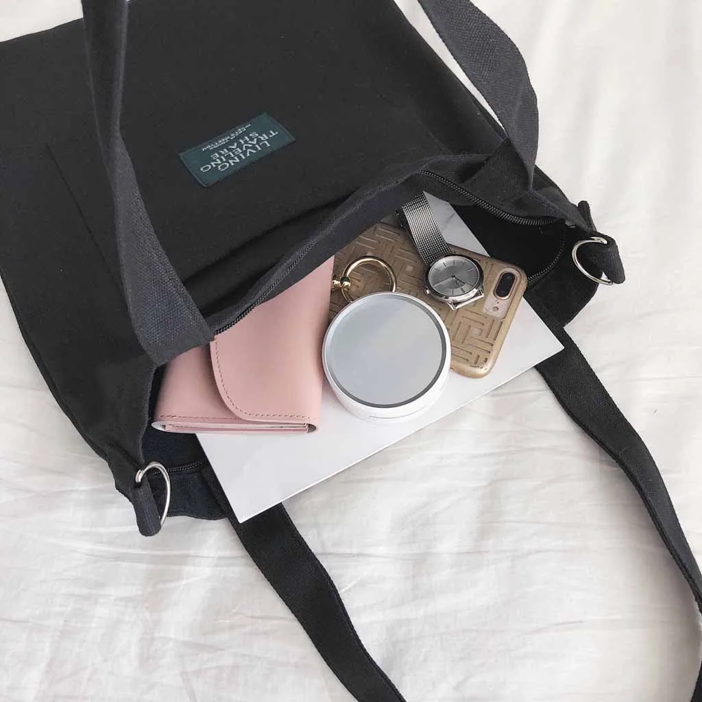 Простая Женская Холщовая Сумка для покупок многоразовые складные экологически