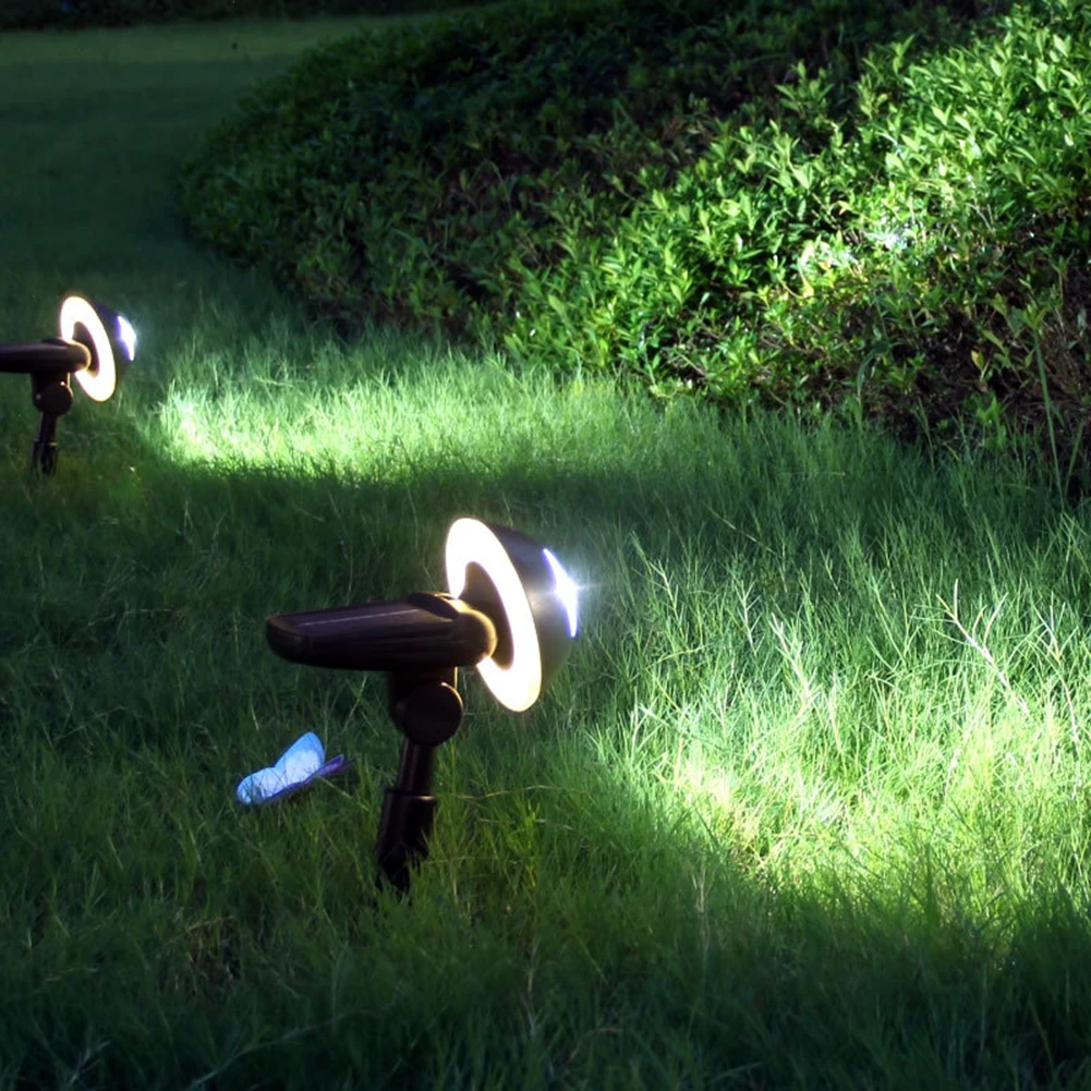 

Solar Spotlight LED Outdoor Waterproof Lawn Pile Light Garden Street Light Ground Plug Light Warm Light White Light