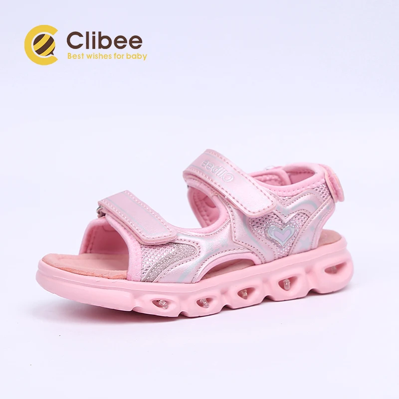 CLIBEE/спортивные сандалии с открытым носком для девочек Удобная прогулочная