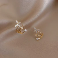 karopel 925 silver new shiny rhinestone butterfly stud earring unique design women hypoallergenic earrings animal jewelry gift