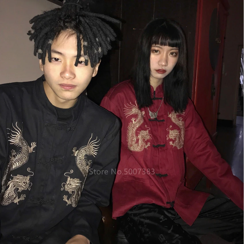 Традиционная китайская одежда 2021 костюм Тан с вышивкой дракона куртка для женщин