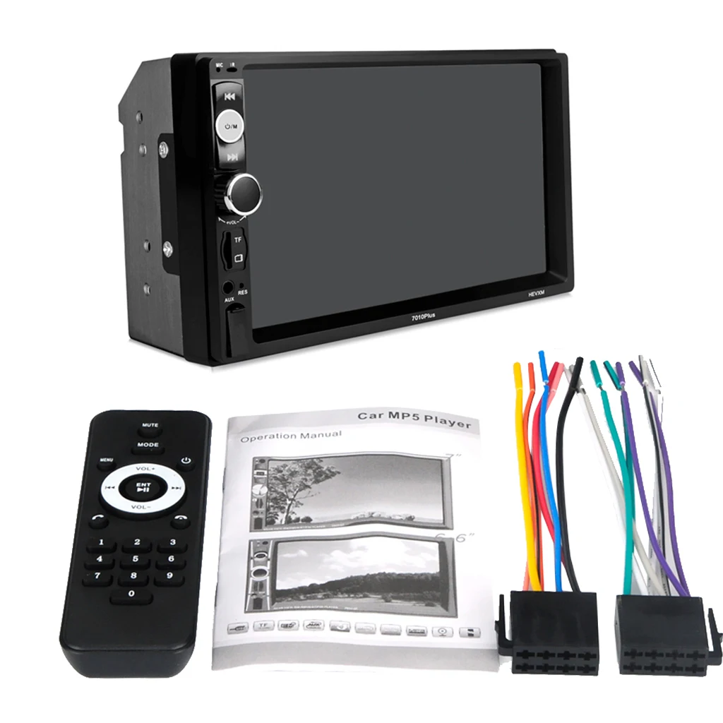 7' Universal Car Radio HD Autoradio Multimedia Player Durable Touch Screen Auto audio Stereo MP5 Bluetooth USB TF FM Camera |