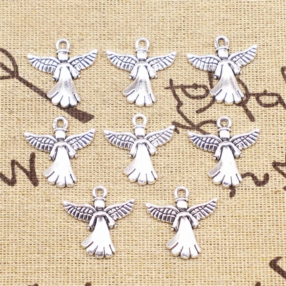 

Supplies For Jewelry Making 20pcs 20x20mm Antique Silver Color Angel Charms