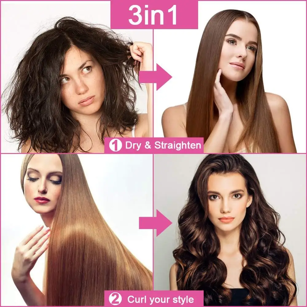 Усовершенствованный одношаговый фен и объемный 5 в 1 щетка для волос расческа