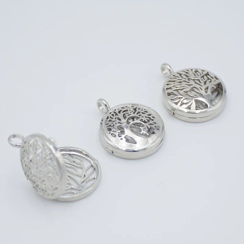 Круглый Снежный ажурный медальон Подвеска для ожерелья с натуральными камнями