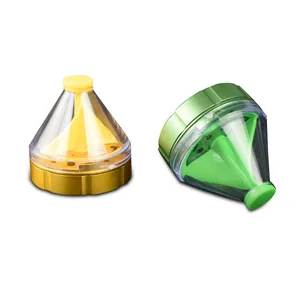 new style grinder 3 layers 55mm zinc plasitc grinder smoking detector for daily smoking free global shipping