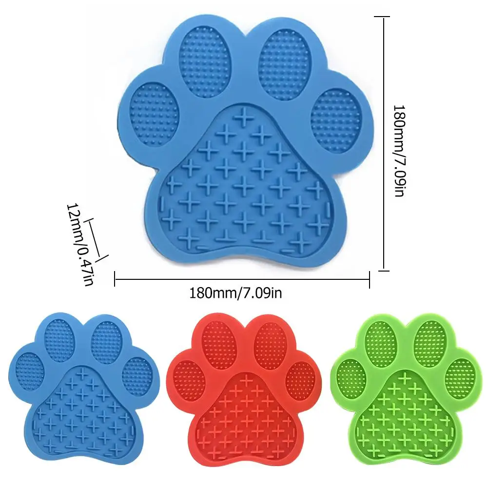 Dog Lick Pad Pet Bathing Distraction Pads Wall Mouted Silicone Slow Feeder Mat with Strong Suction for Grooming | Дом и сад