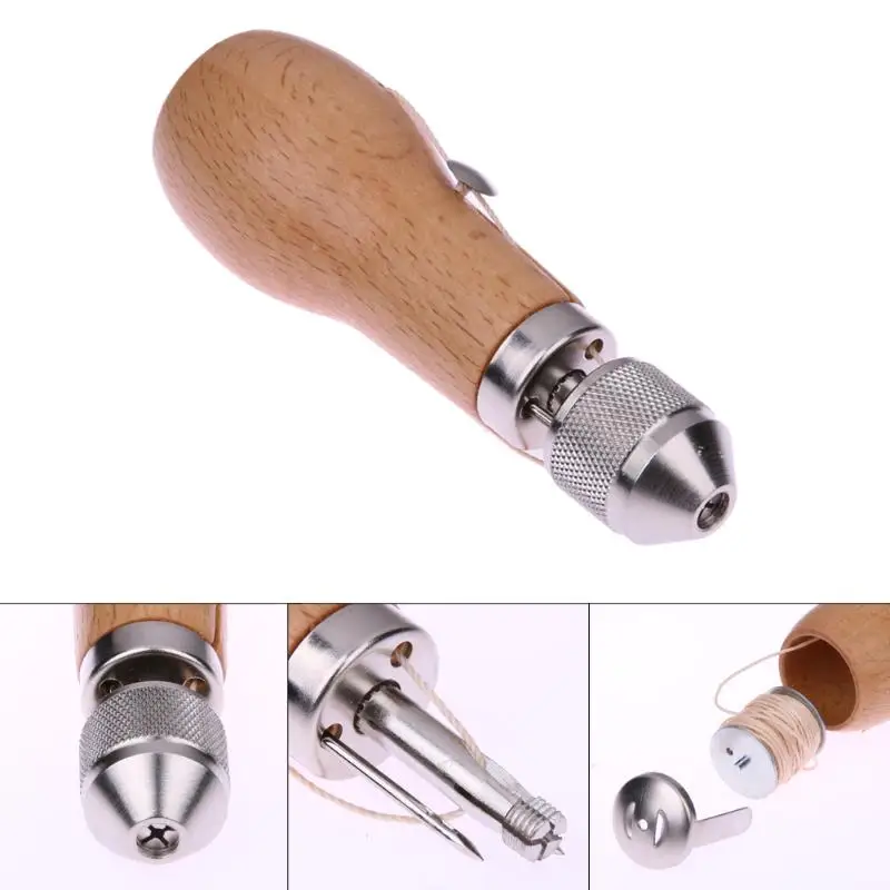 Набор инструментов для шитья Awl DIY Speedy вощеная нить Парусный холст кожи тяжелый