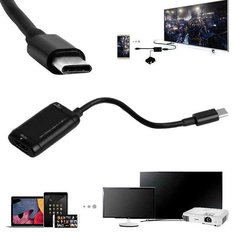 Кабель конвертера HDMI Type-C USB3.1 MHL адаптер для телефонов Android планшетов HSJ-19 |