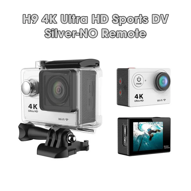 Экшн-камера eken H9R/H9 Ultra HD 4K WiFi Пульт дистанционного управления спортивная видеокамера DVR DV Водонепроницаемая камера для экстремальных видов спорта - Цвет: Silver No Remote