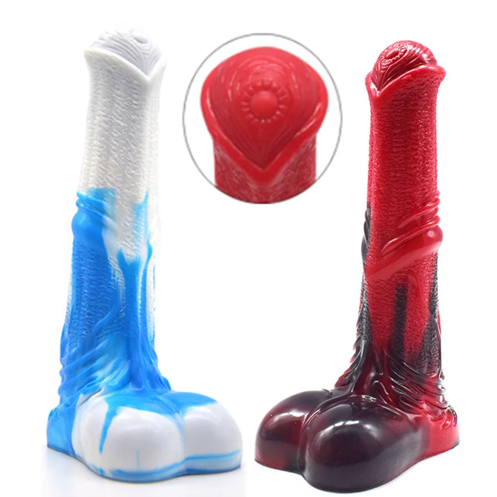 QKKQ животное конский дилдо фаллоимитатор красочный пенис большой член Анальная