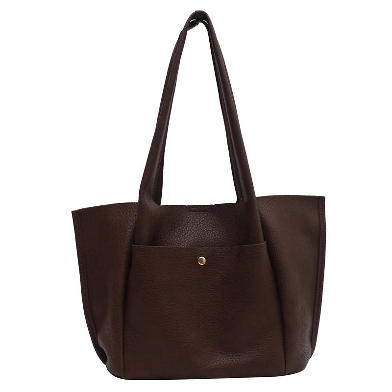 

Leather Vintage PU Shoulder Bags for Women 2021 Classic Handbags Travel Luxury Hand Bag Female Large Shoulder Bag