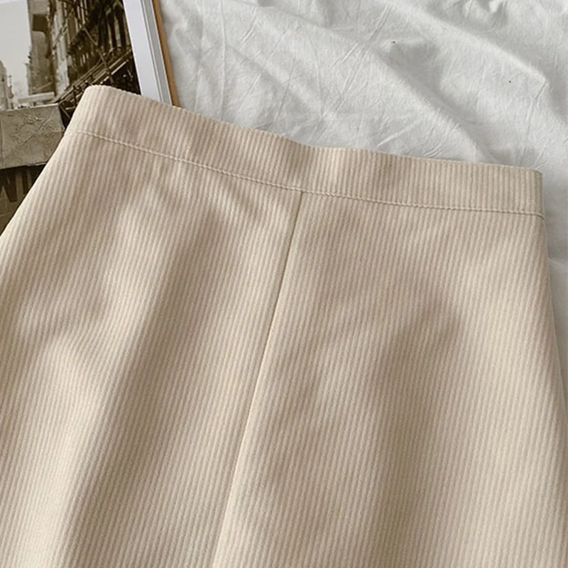 

High Waist Women Skirts Fashion Corduroy Ladies Girls Mini Skirt Fall Winter Female Black Bodycon Skirt Streetwear Woman Skirts