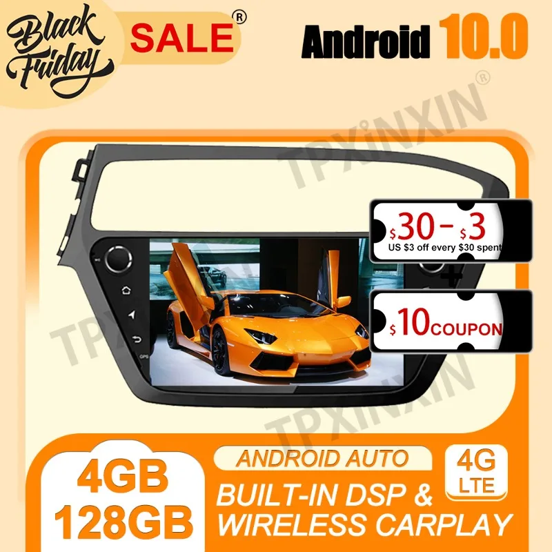 

Android 10.0 4G+128GB PX6 For Hyundai I20 2018 DSP Car Multimedia Player Auto Radio Carplay Tape Recorder GPS Navi Head Unit