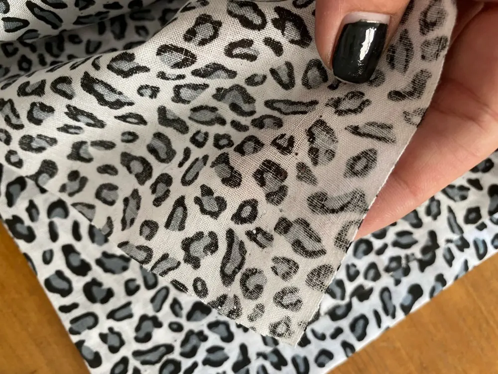 Leopard Printed 100% Black Cotton Fabric Quilting Patchwork Sewing Dolls Toy Home Textile Bedding Tales Tissue Fat Quarter Craft|fat quarters|cotton